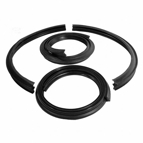 Roof Rail Seals. 2-pieces 57-1/2 In. long 2-pieces 21 In. long. Set of four. ROOF RAIL SEAL 49-50 KA